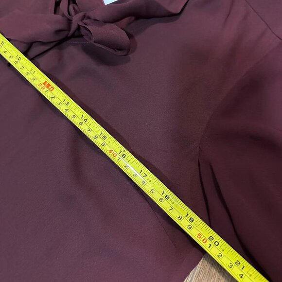 RW&CO. TIE-NECK CHIFFON BLOUSE fits（M/S) - Picture 10 of 14